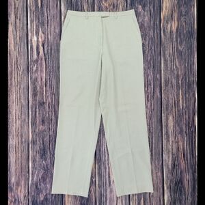 GUNEXT Wool Blend Straight Leg High-Waist Khaki Pants